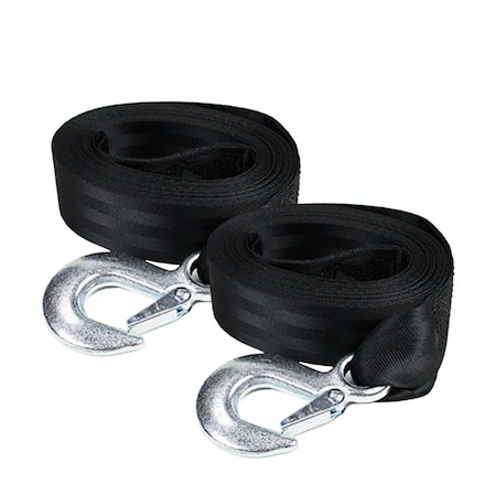 Dc Cargo Boat Winch Straps With Hook, 2PK 220MWS-2